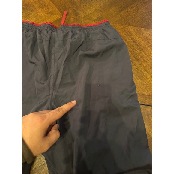 Starter Athletic Track Pants Mens Large Navy Red White Stripe Zip Bottom |O1 - Picture 5 of 6